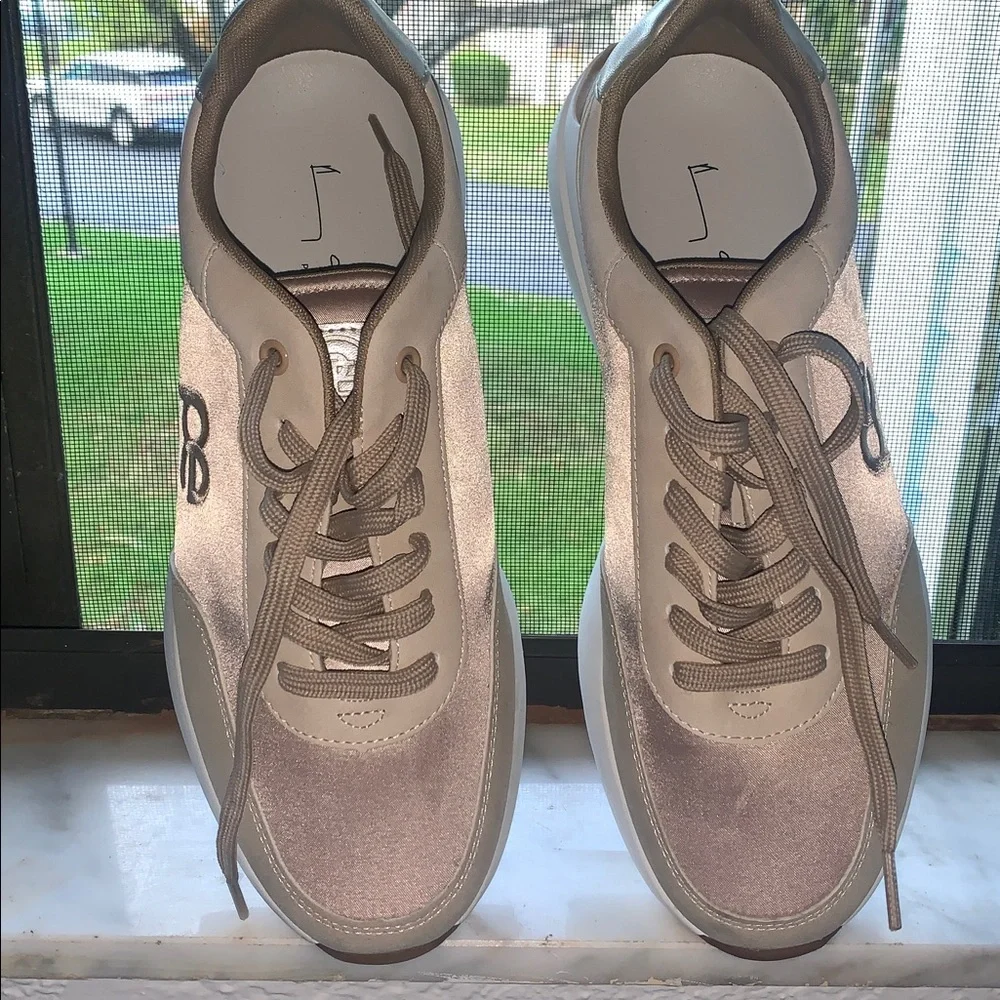 Perry Ellis Metallic Beige Sneakers - Picture 7 of 8